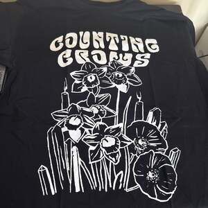 Counting Crows rock band T-shirt black Short sleeve Size Small